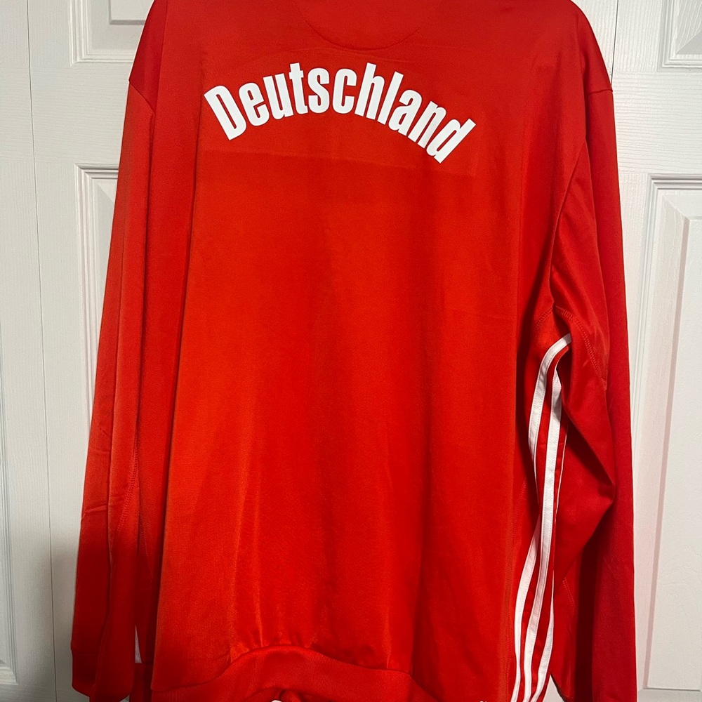 Adidas Red Deutschland Jacket with Black and White Accents